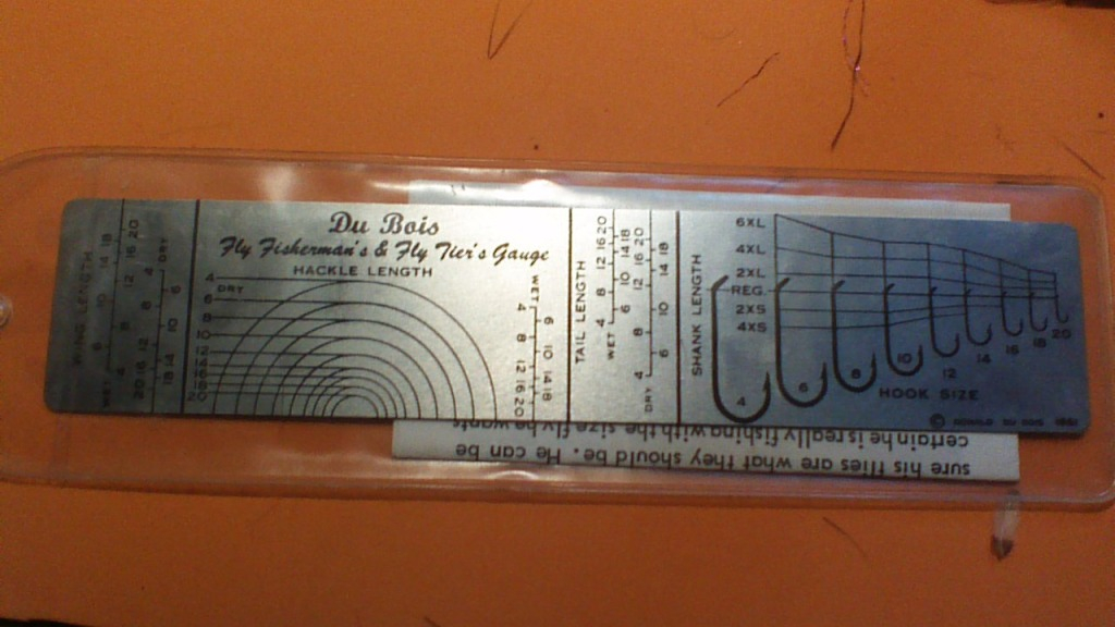 Hackle Gauge from 1961 Dubois Picture The Tying Bench Fiberglass Flyrodders